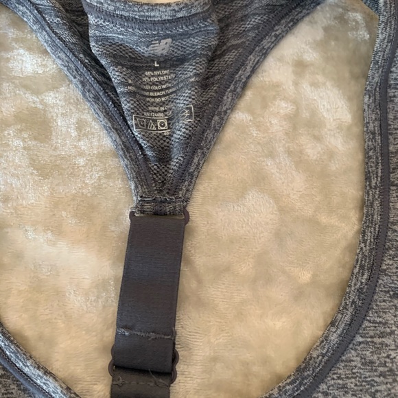 NWT New Balance Workout Tank with Adjustable Back in Heather Grey - Picture 3 of 6
